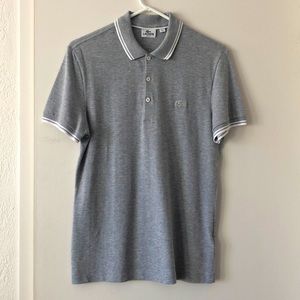 Men’s Lacoste grey slim fit polo